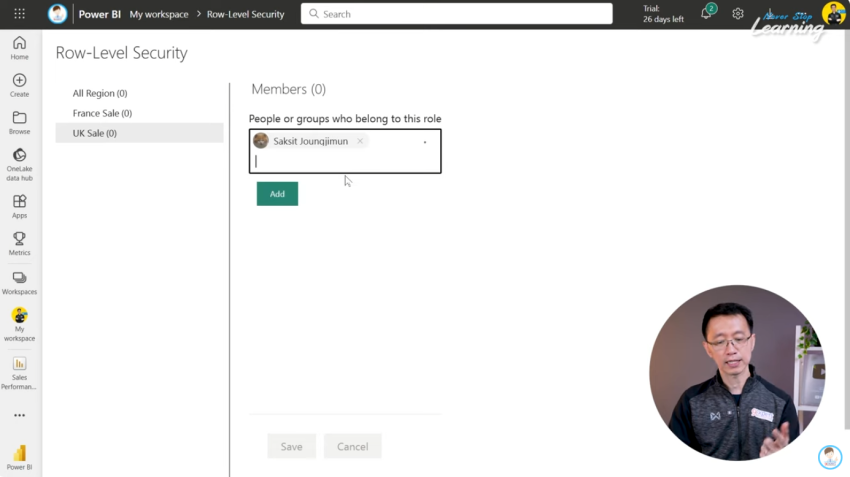 Security จะมี Role ที่มีการสร้างไว้จาก Desktop