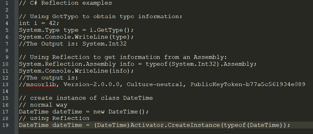  รีเฟล็กซ์ชันคล้าย ๆ คุณสมบัติ “การดูข้อมูลของไทป์ตอนรัน” (Runtime Type Information (RTTI)) ในภาษาซีพลัสพลัส แต่ก้าวหน้ากว่าและมีความสามารถสูงกว่า