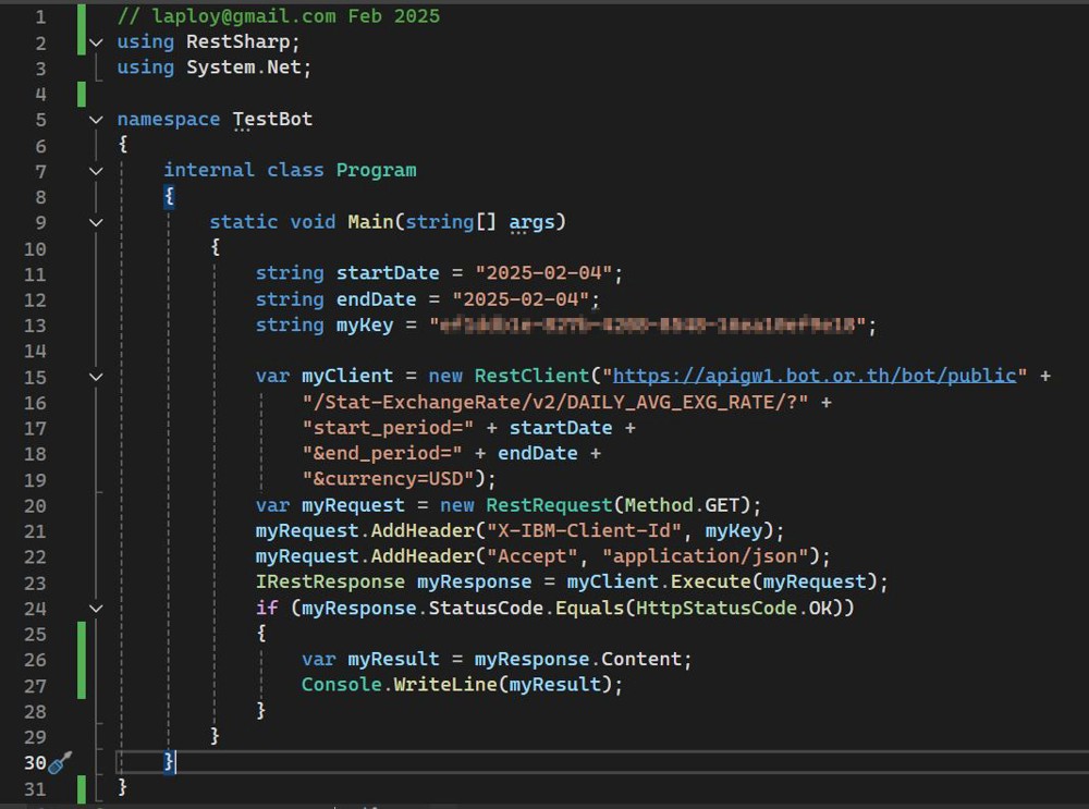 ซอร์สโค้ดตัวอย่าง  <script src=&quot;https://gist.github.com/laploy/1e2add267d5767d32926568bf4ae3bde.js&quot;></script> แทรก script บรรทัดบนเพื่อแสดงซอร์สโค้ดไว้ในหน้าเว็บ 9Expert