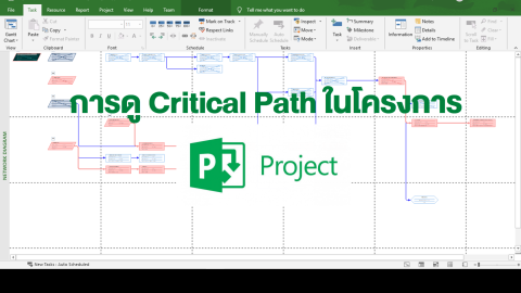 การดู Critical Path ของโครงการ ใน Microsoft Project