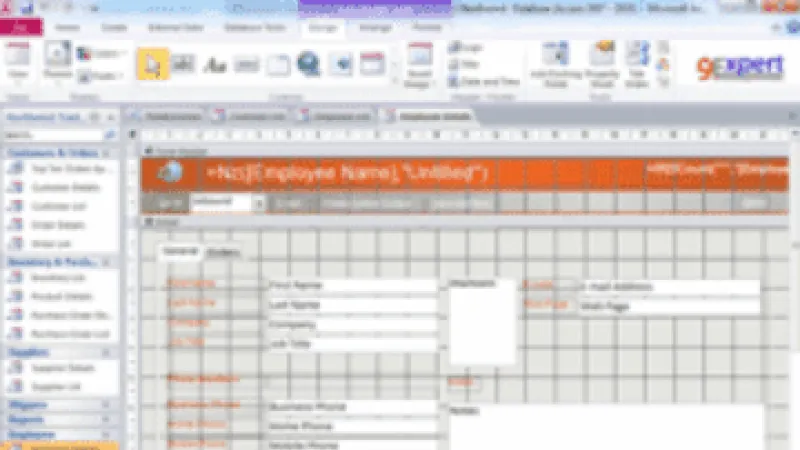 การออกแบบ Form และ Report