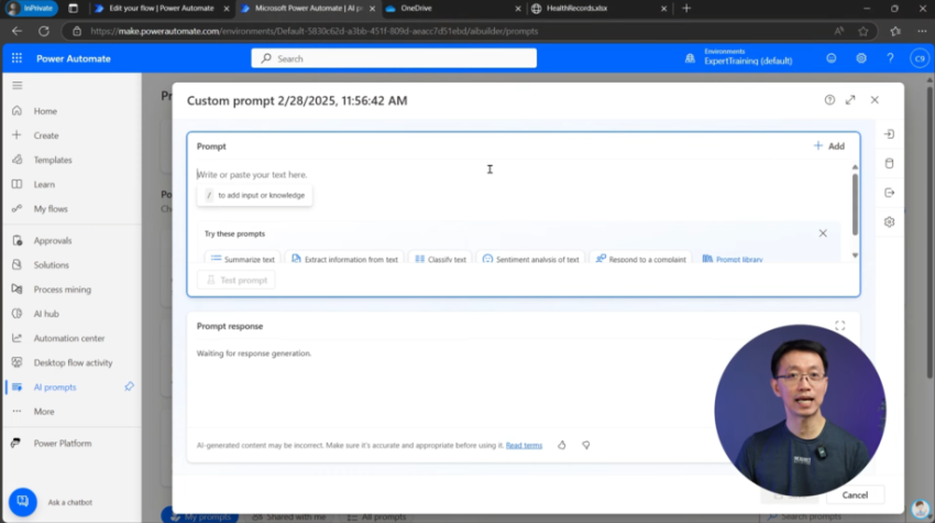การสร้าง Custom Prompt ใน AI Builder